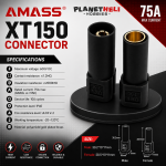 AMASS XT150 Male Female Connector pair BLACK